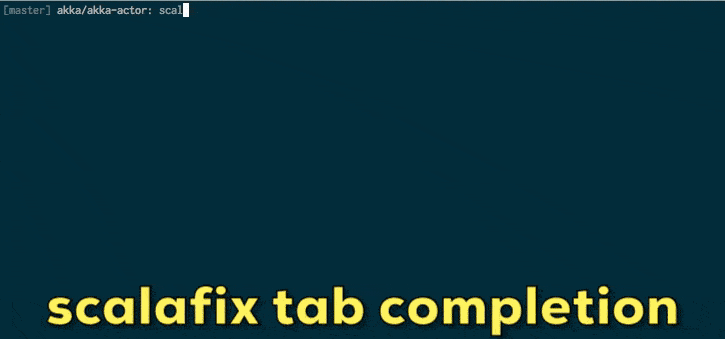 Scalafix tab completion